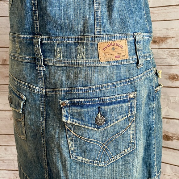 NEW Hydraulic Premium NYC Denim stretch JEAN DRESS - Picture 9 of 13